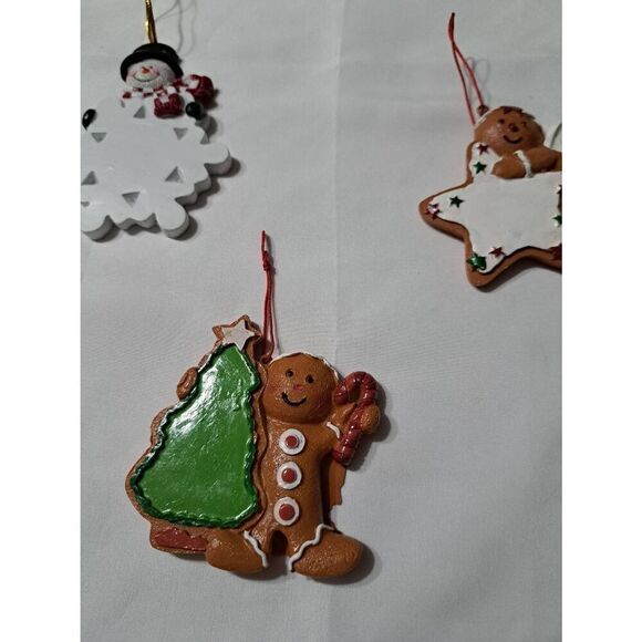 Vintage Lot 4 Holiday Christmas Tree Ornaments Gift Tags You Personalize Craft - Picture 3 of 6